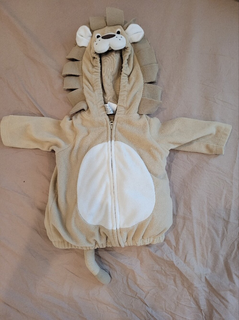 Carter's Tan and White Lion Hooded Baby Costume